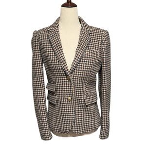 J. Crew Houndstooth Schoolboy Wool Blazer